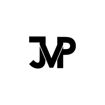 jvp initial letter monogram logo design