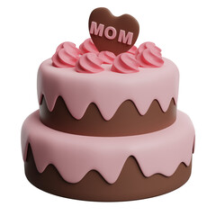 Cake 3d illustration