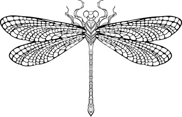 Outline dragonfly