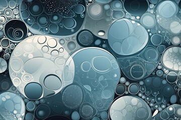 colorful bubbles floating in the air. Generative AI