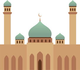 Muslim mosque vector illustration. Ramadan Kareem
