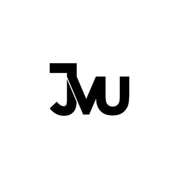 jvu typography letter monogram logo design
