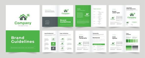 Fototapeta na wymiar Brand guideline layout template