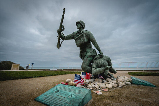 M&eacute;morial for the 29th Division at Omaha Beach, Vierville Sur Mer France 6 Februari 2023