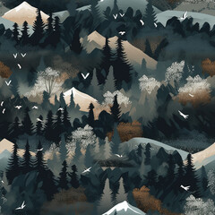 Repeating pattern, 2D game background, cool world