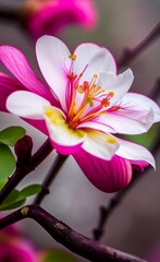 Illustration of apple blossom against dark background