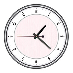 wall clock isolated on white background