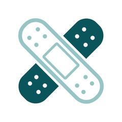 Adhesive plaster vector isolated icon. Medical sign