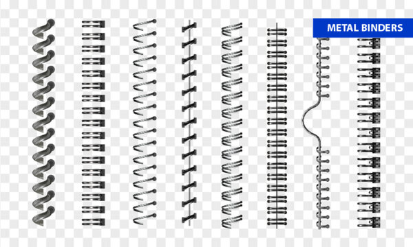 Monochrome Metal Binders Transparent Set