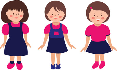 Cute Children Cartoon Vector