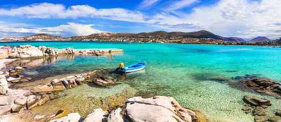 Fototapeten Greece sea and best beaches. Paros island. Cyclades. Kolimbithres -famous and beautiful beach in Naoussa bay © Freesurf