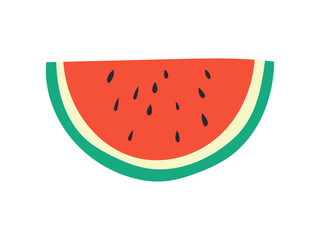 Slice Watermelon. Watermelon vector illustration. Water Melon. Isolated on a white background