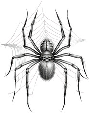 Spider Illustration With Transparent Background. Generative Ai.