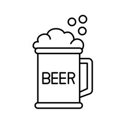 Beer mug Vector Icon

