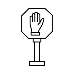 Fototapeta premium Stop sign Vector Icon 