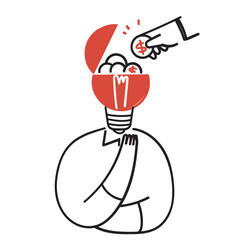 hand drawn doodle put coin on bulb symbol for investing idea illustration