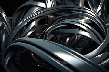 metal rings stacked together in a vertical arrangement. Generative AI