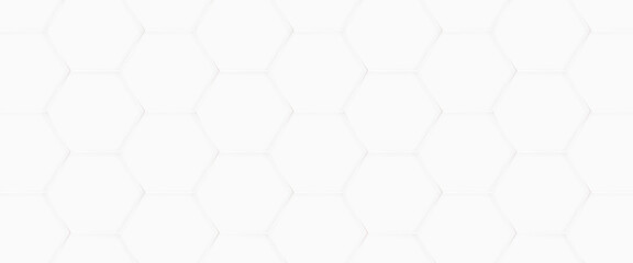 Abstract geometric hexagon white and gray color background. Computer digital drawing, background with hexagons, abstract background with lines, modern Abstract vector illustration. Poster, wallpaper.