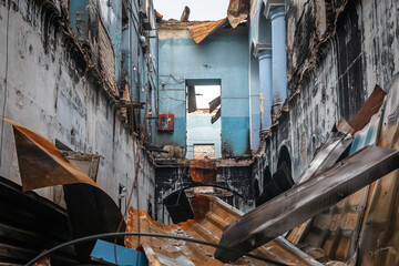 The aftermath of the war in Izyum, Kharkiv Oblast, Ukraine