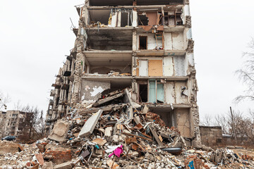 The aftermath of the war in Izyum, Kharkiv Oblast, Ukraine