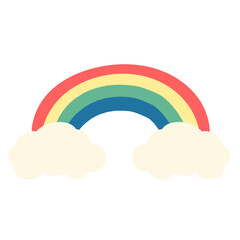 Rainbow with cute clouds