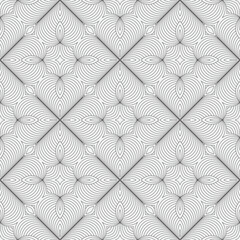Vector seamless pattern. Modern stylish texture. Monochrome, linear abstract background.
