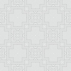 Vector seamless pattern. Modern stylish texture. Monochrome, linear abstract background.