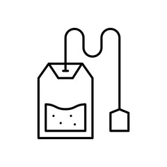 Tea icon vector. hot drink illustration sign. tea bags symbol or logo.