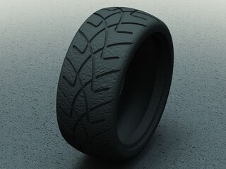 X-Pattern Radial Tires 26 mm 3D model