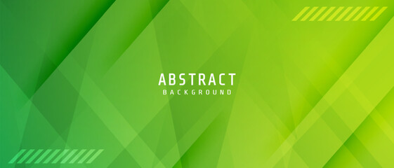 abstract modern green geometric lines banner background. vector illustration