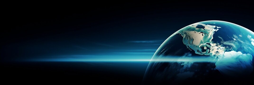 save the planet, background a corner copy space in lateral. generative AI