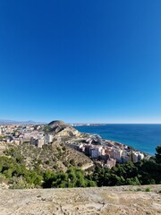 Fototapeta na wymiar landscape of the city of Alicante panorama from the viewpoint of the city and the port on a warm sunny day