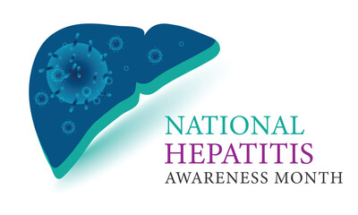 May is Hepatitis awareness month. Template  background, banner, card, poster. vector illustration. 