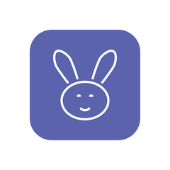 Rabbit icon vector stock.