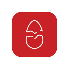 Broke Egg icon vector stock.