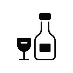 Wine icon vector stock.