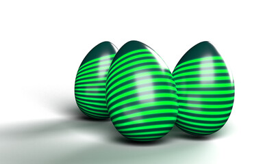 Easter egg, Happy easter card., transparent. Modern, technology, 3D illustration of easter eggs. Background
