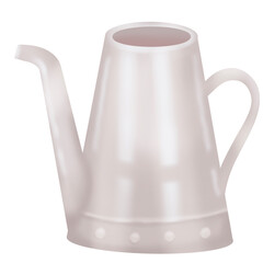 Vinatge Metal Watering Can Long Mouth Design Portable Wrought Iron illustration.png transparent background.