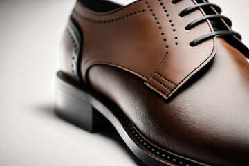 Obraz na płótnie Canvas Classic man shoes. Pair of boots. Close-up of a shoe.