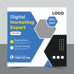 corporate social media post template and
marketing Social Media Post and web banner design template