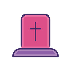 Fototapeta premium Grave Stone icon vector stock.