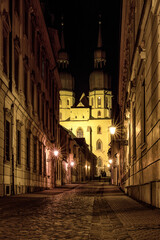Fototapeta na wymiar Saint Nicholas Basilica in city Trnava