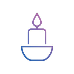 Candle icon vector stock.