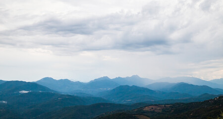 Obraz premium Panoramic mountain landscape of Corsica. France
