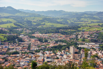 Fototapeta na wymiar panoramic view of Socorro city at sunny day. Sao Paulo state, Brazil
