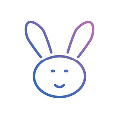 Rabbit icon vector stock.