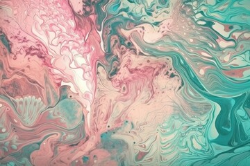 Naklejka premium colorful abstract painting with brush strokes. Generative AI