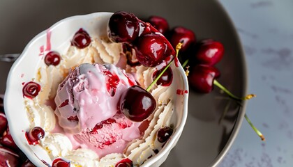 Delicious Cherry, fruity,  Ice Cream Sorbet / High Quality