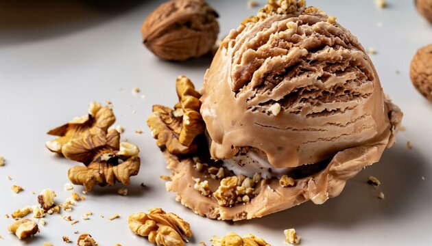 Delicious Walnut, nut Ice Cream Sorbet / High Quality