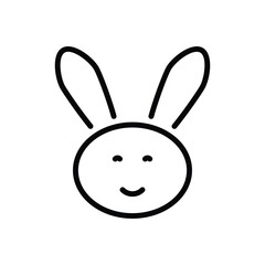 Rabbit icon vector stock.